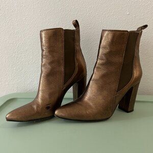 Vince Camuto Gold Booties size 7 1/2M, 37 1/2